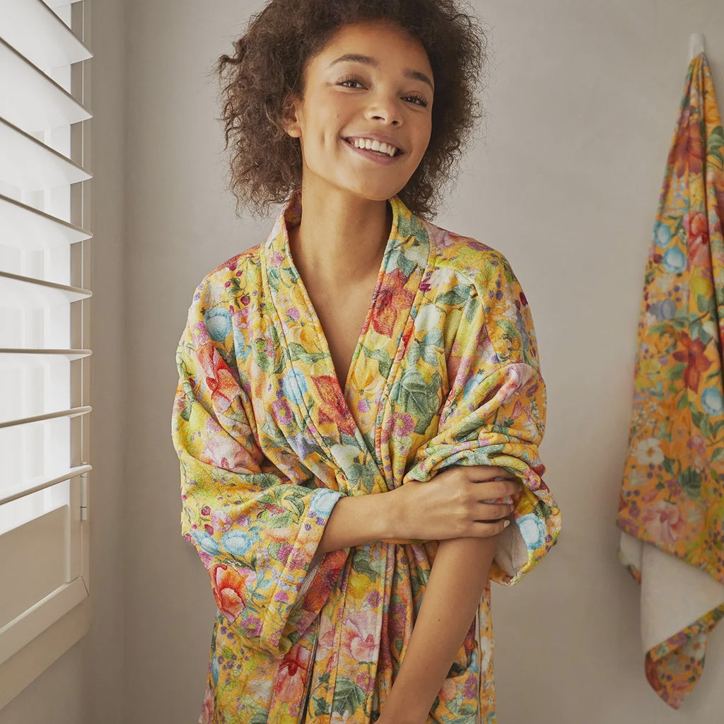 Kip & Co | Abundance Marigold Printed Terry Bath Robe