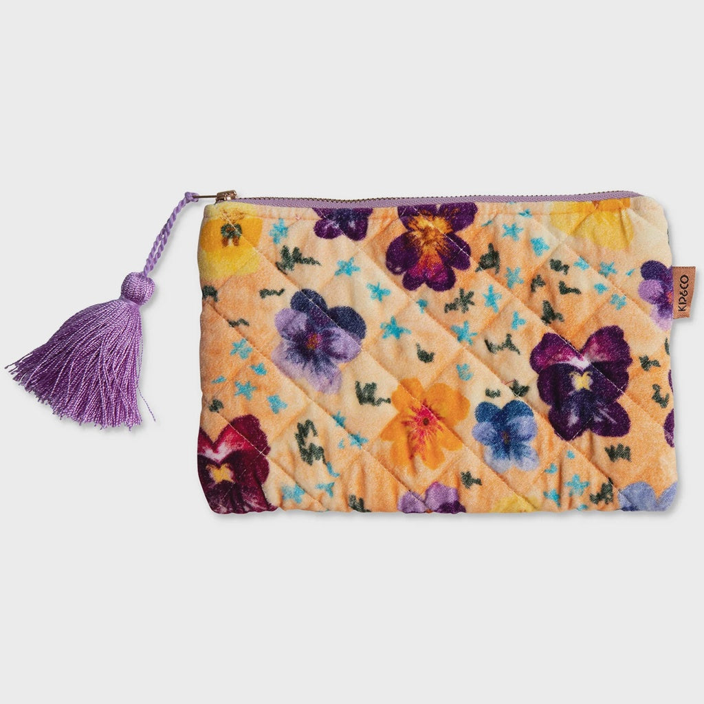 Kip & Co | Pansy Velvet Cosmetics Purse