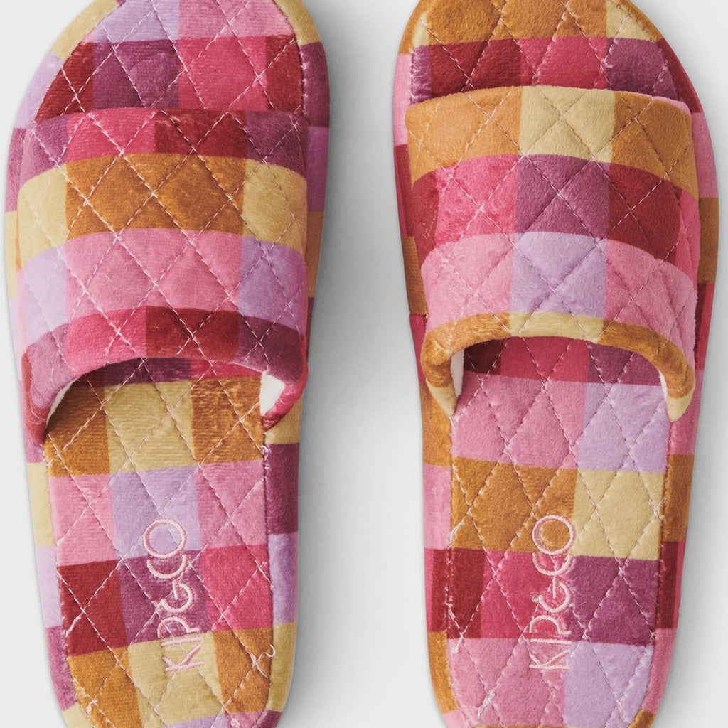 Kip & Co | Tutti Frutti Quilted Velvet Adult Slippers