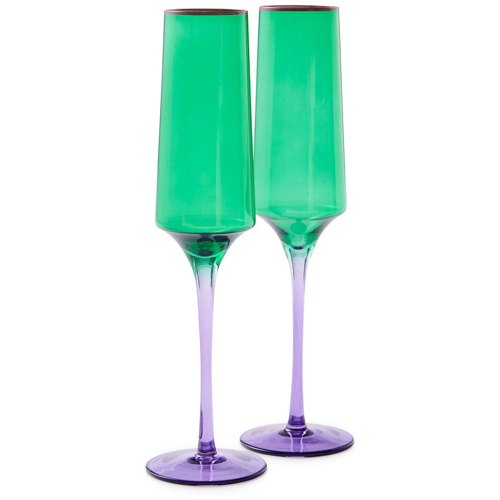 Kip & Co Jaded Champagne Glass 2P Set