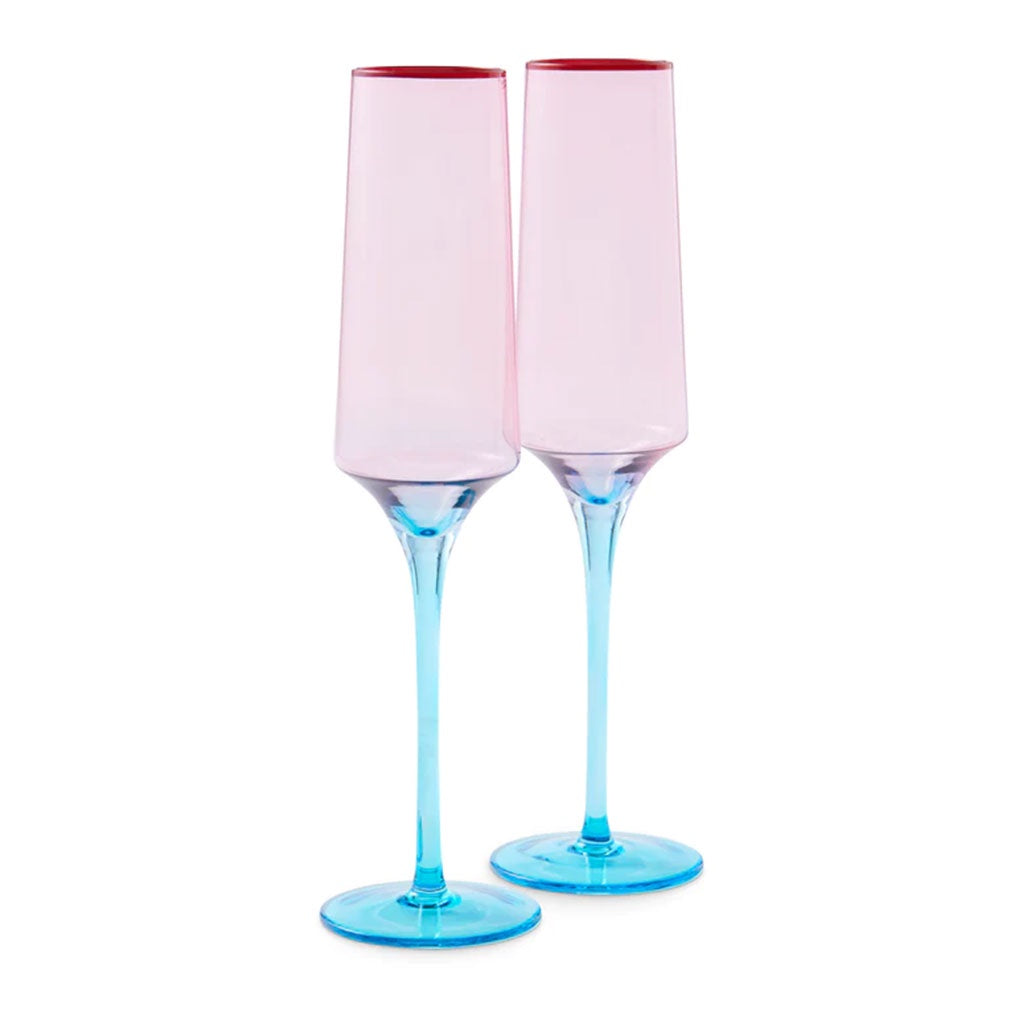 Kip & Co Rose With A Twist Champagne Glass 2P Set