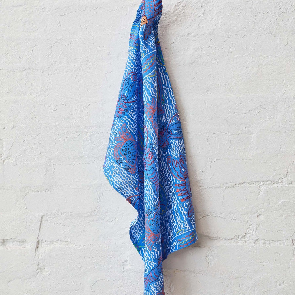 Kip & Co The Deep Blue Linen Tea Towel