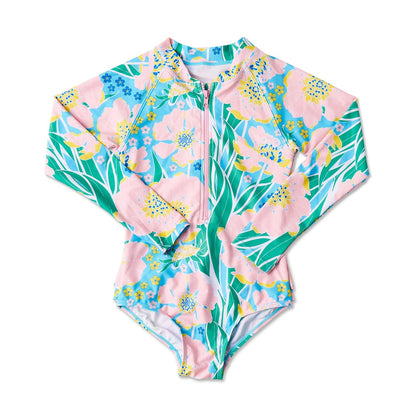 Kip & Co Tumbling Flowers Long Sleeve Bathers