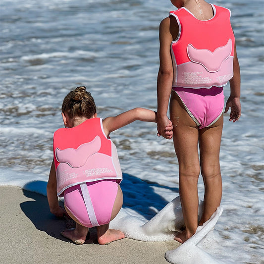 SunnyLife Melody The Mermaid Swim Vest 2-3 Neon Strawberry