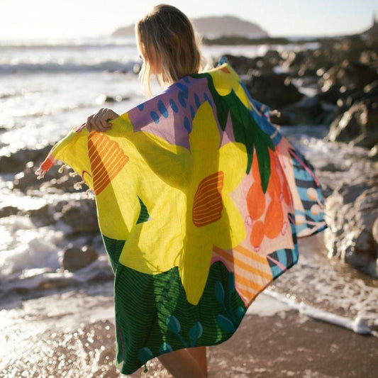 One Hour North - Beach Towel - Lushly by Crissie Rodda
