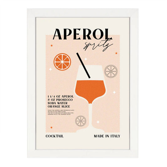Papier HQ Aperol Spritz Retro A3 Print Framed
