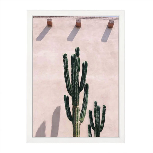 Papier HQ Pink Cacti A3 Print Framed