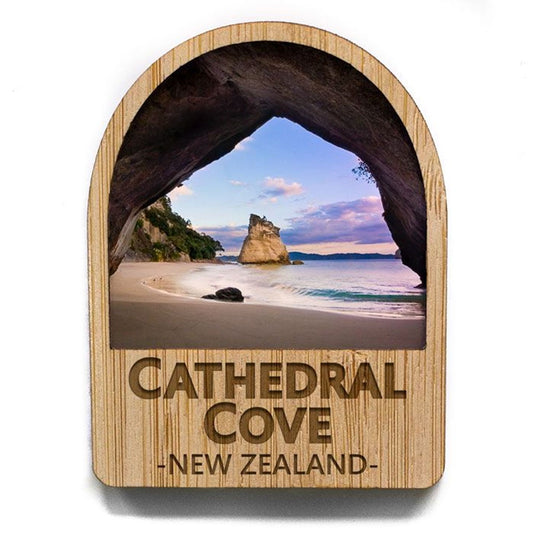 Pikitia Bamboo Magnet - Cathedral Cove Rock