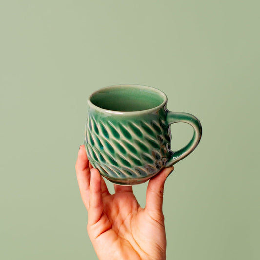 Pottery for the Planet Belly Mug Sage 8oz (S)