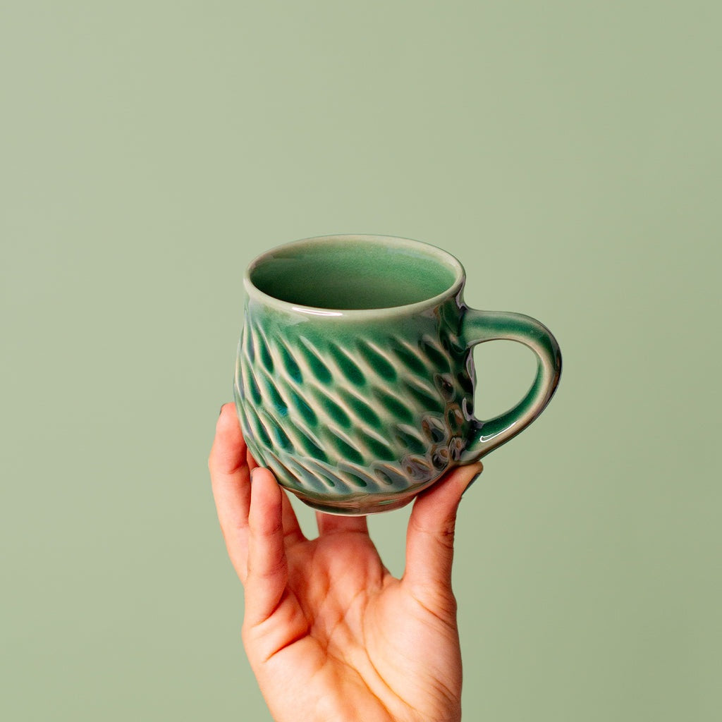 Pottery for the Planet Belly Mug Sage 8oz (S)