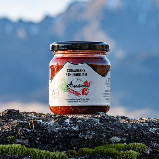 Augustines of Central Strawberry & Rhubarb jam 225g