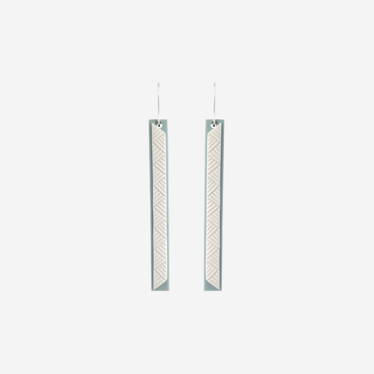 Tania Tupu Earrings - Weave Stick - Long - Sky