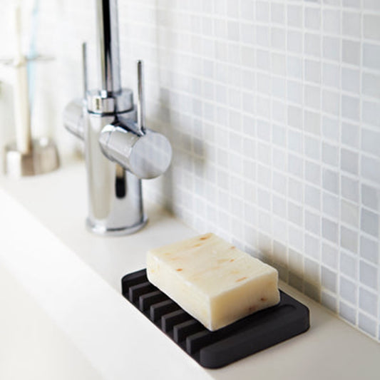 Yamazaki | Flow Silicone Soap Tray Black