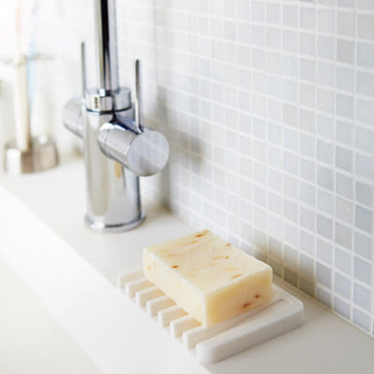 Yamazaki | Flow Silicone Soap Tray White